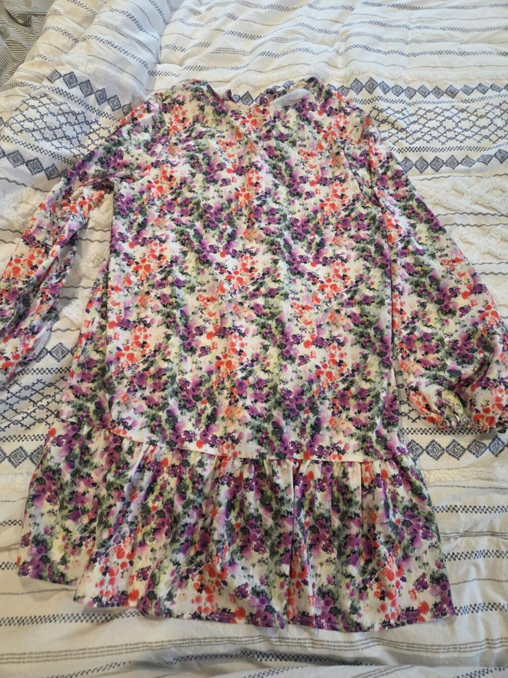 Pink Ripple Floral Dress - Picture 5 of 5